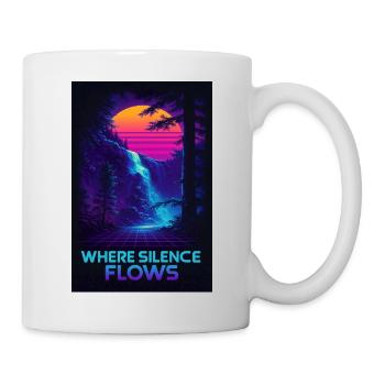 Where Silence Flows Neon Gorge - Tasse - Weiß - Rechts
