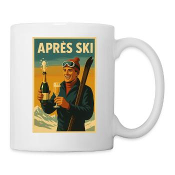 Après Ski Vintage Feier Poster - Tasse - Weiß - Rechts