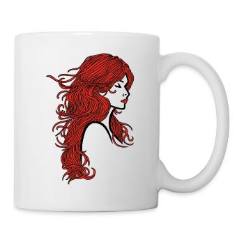 Pretty girl with red hair - Mug - white - Right