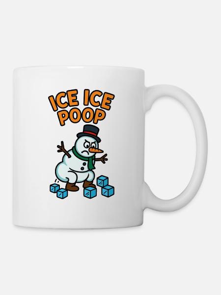 schneemann eiswürfel kinder witzig pups - Mug blanc - blanc
