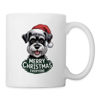 Merry Christmas – Schnauzer, Christmas with a dog - Mug - white - Right