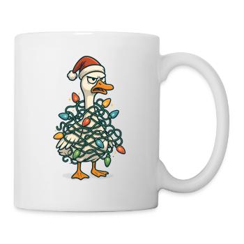 Le canard du Père Noël aux lumières de Noël - Mug blanc - blanc - Droite