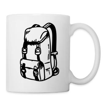 Backpack Symbol Camping Travel - Mug - white - Right