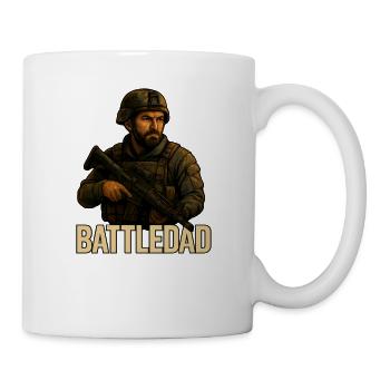 BattleDad – Veteran Gamer Soldier Design - Mug - white - Right