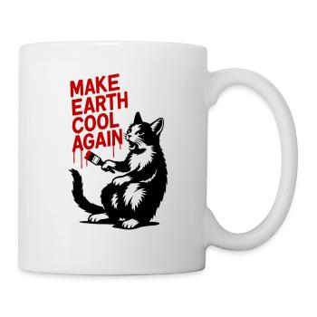 Make Earth Cool Again Wolf Print - Mug - white - Right