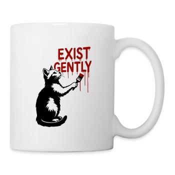 Exist Gently Katzendruck - Tasse - Weiß - Rechts