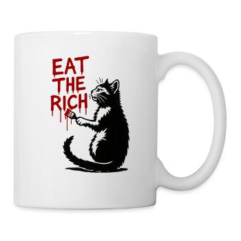 Black Cat Red Drop Text - Mug - white - Right