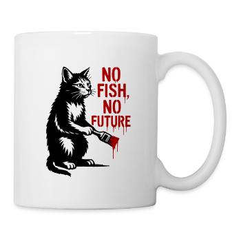 No Fish No Future Katze Graffiti - Tasse - Weiß - Rechts