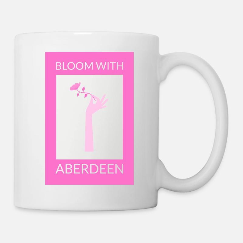 Épanouissez avec des fleurs roses d’Aberdeen #1 - Mug blanc - blanc