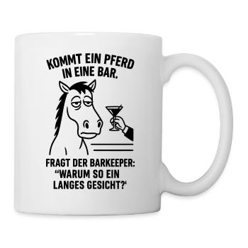 pferd in bar - Tasse - Weiß - Rechts