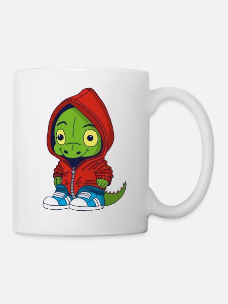 Kleiner städtischer Dinosaurier - Tasse - Weiß