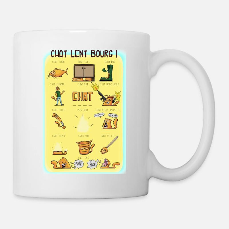 Chat lent bourg - Mug blanc - blanc