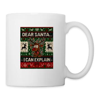 Dear Santa I Can Explain - Tasse - Weiß - Rechts