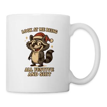 Festive Raccoon Cheer - Mug - white - Right