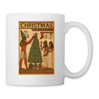 Scène de Noël de l’Égypte ancienne - Mug blanc - blanc - Droite
