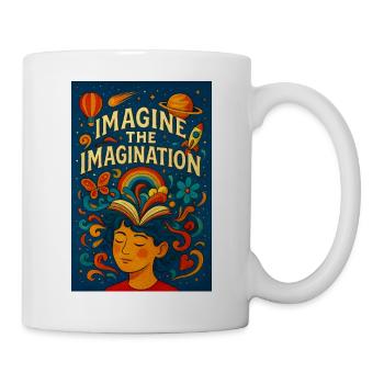 Imagination in motion flourishes - Mug - white - Right