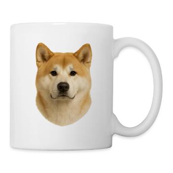 Shiba Inu Kopf Illustration - Tasse - Weiß - Rechts