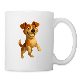 Jack Russell Terrier souriant - Mug blanc - blanc - Droite