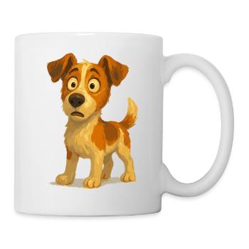 Jack Russell Terrier émerveillé - Mug blanc - blanc - Droite