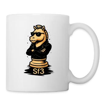 Cooler Schach-Springer Zug Sf3 Reti - Tasse - Weiß - Rechts