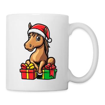 Pferd Weihnachten Geschenke - Tasse - Weiß - Rechts