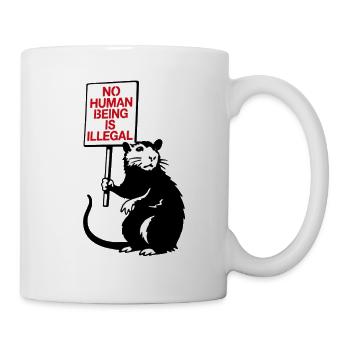 Tierischer Aktivismus Schild - Tasse - Weiß - Rechts