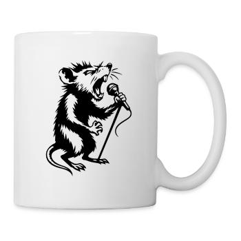 Dragon at the microphone illustration - Mug - white - Right