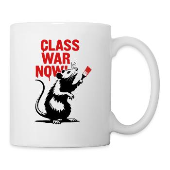 Graffiti provocateur de rats - Mug blanc - blanc - Droite