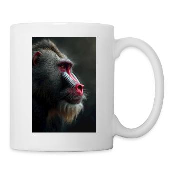Mandrill Gaze in Velvet Night - Mug - white - Right