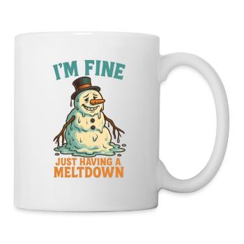 Schmelzender Schneemann I'm fine - Tasse - Weiß - Rechts