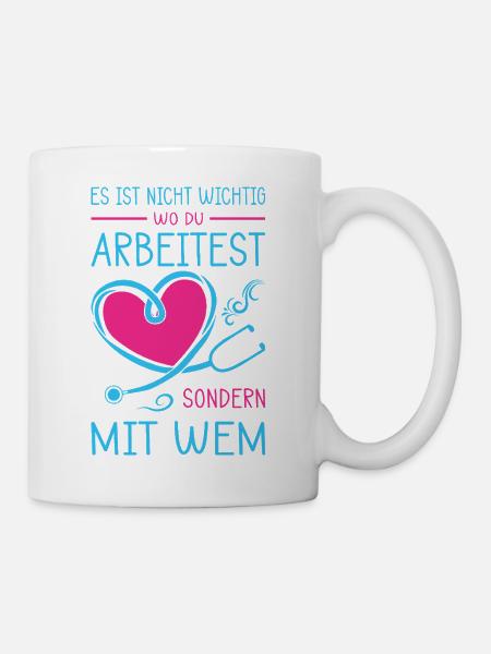 Pflegerin Geschenke Pflege Lustig Krankenpflegerin - Tasse - Weiß