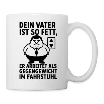 father fat joke obese - Mug - white - Right