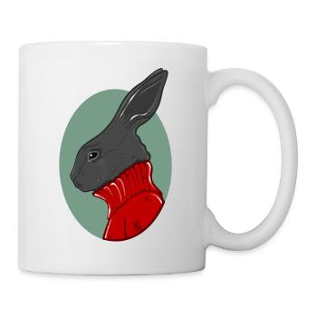 Bunny with red sweater - Mug - white - Right