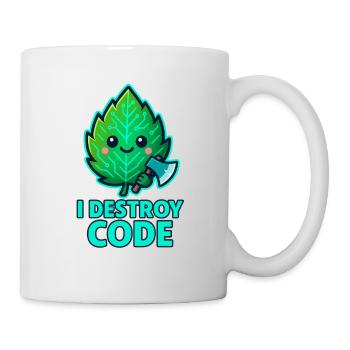 Grünes Blatt Code-Krieger - Tasse - Weiß - Rechts