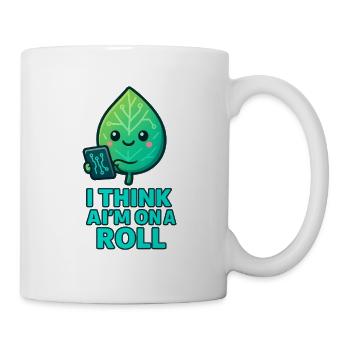 Leaf Tech Pun I Think I'm on a Roll - Mug - white - Right