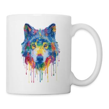 Wolf - Tasse - Weiß - Rechts