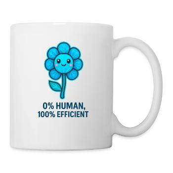 Robot Fleurs 0 % Humain - Mug blanc - blanc - Droite