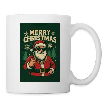 Chilled Santa with sunglasses - Mug - white - Right