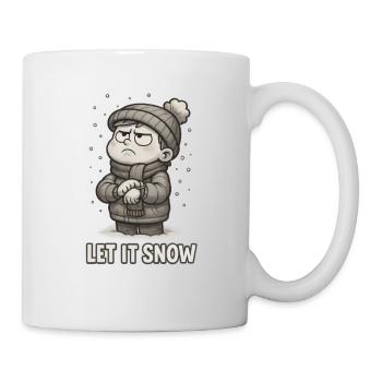 Cadeau de T-shirt de Noël drôle : laisse neiger - Mug blanc - blanc - Droite