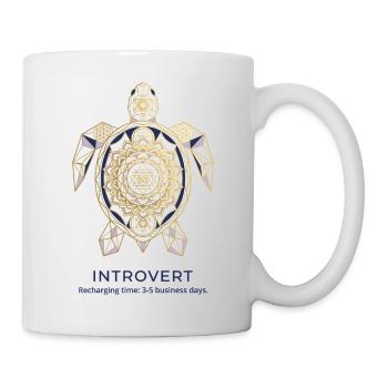 Geometric Turtle Mandala Introvert - Mug - white - Right