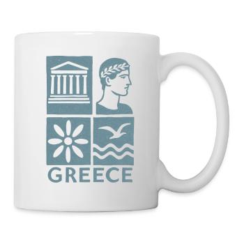 Greece Icons Square Design - Mug - white - Right