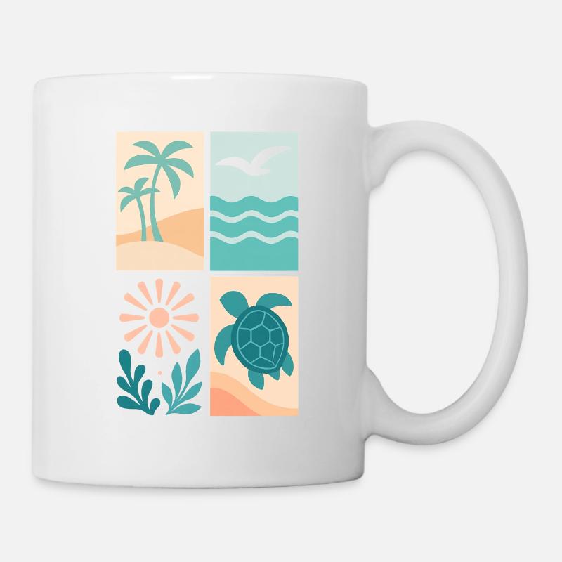 Tropical Coastal Four-Frame Series - Mug - white