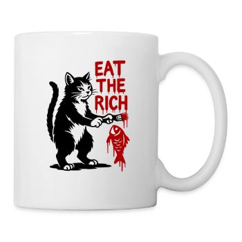 Cat Graffiti: Fish Hunting Font - Mug - white - Right