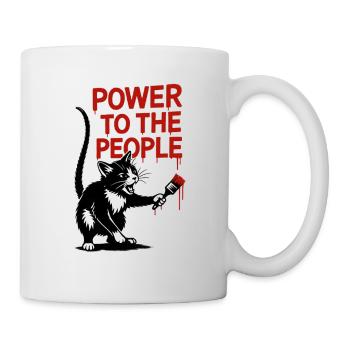 Power to the People Cat Painting - Mug - white - Right