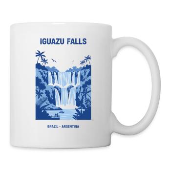 Conception de la cascade bleue des chutes d’Iguazu - Mug blanc - blanc - Droite