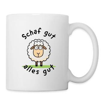 Schaf gut, alles gut – Lustiger Spruch Schafe - Tasse - Weiß - Rechts