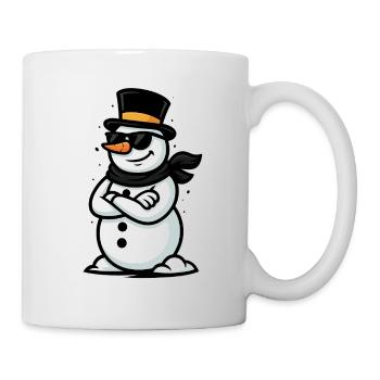 Cool snowman with sunglasses - Mug - white - Right