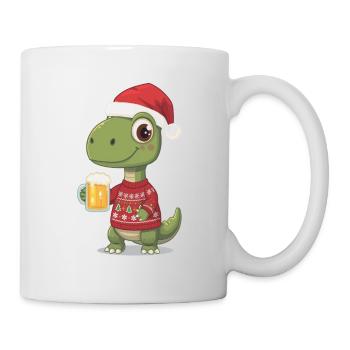 Dino Weihnachts-Festpullover - Tasse - Weiß - Rechts