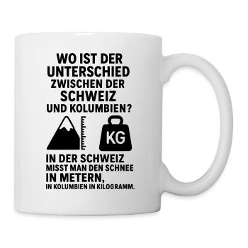 Snow Joke Switzerland Colombia Meter Kilogram - Mug - white - Right