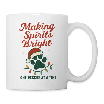 Making Spirits Bright Christmas Rescue Paw - Mug - white - Right